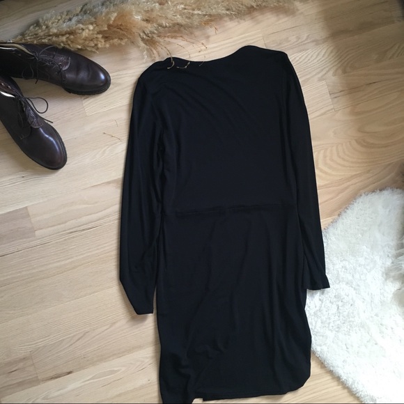 ASOS Long Sleeve Bodycon Dress With Curved Splits - Picture 10 of 10